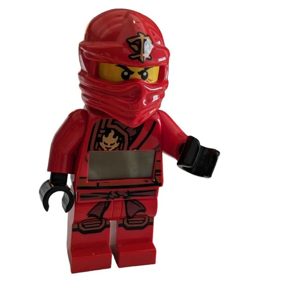 Lego Ninjago Red Ninja Alarm Clock Masters Of Spinjitzu Kai 9” 2015 Figure - Picture 2 of 6